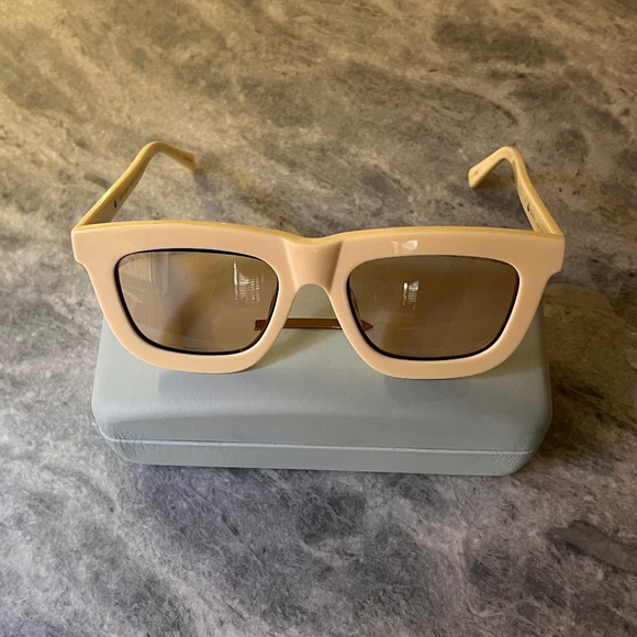 Karen Walker Deep Worship 55mm Sunglasses Ecru - Picture 2 of 11